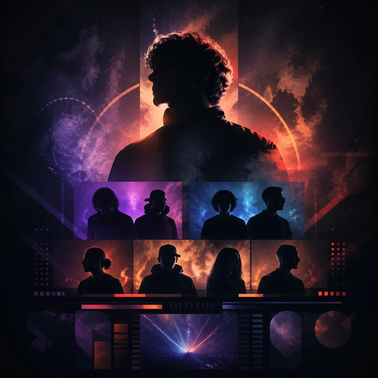 Festival Performer-Silhouette Social Tile — ChaosRealmsAI · MIT