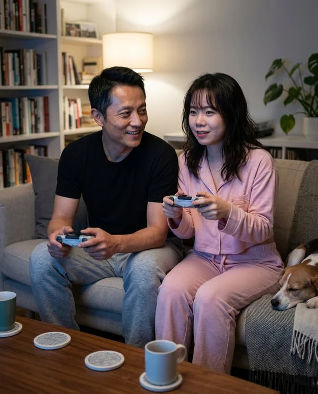 Example generated from “Social Media Post - Candid Couple Gaming Lifestyle”
