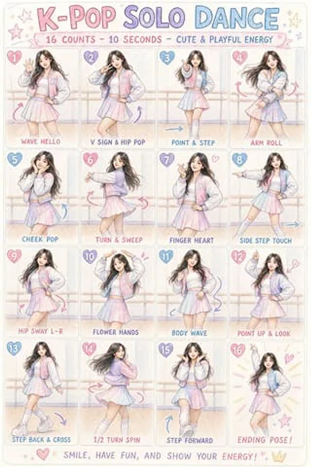 Example generated from “K-pop Dance Choreography Infographic”