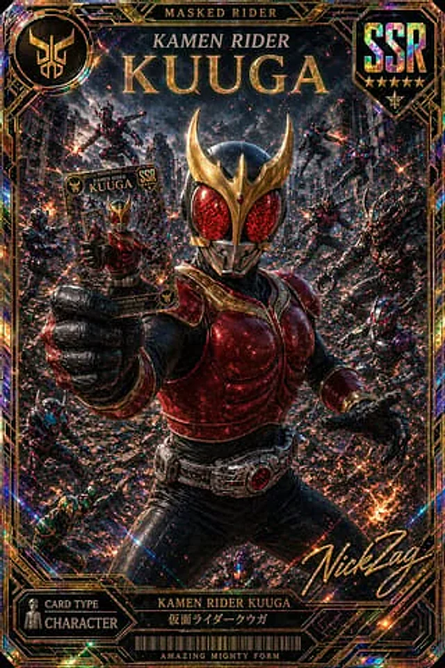 Example generated from “SSR Kamen Rider Kuuga Card”
