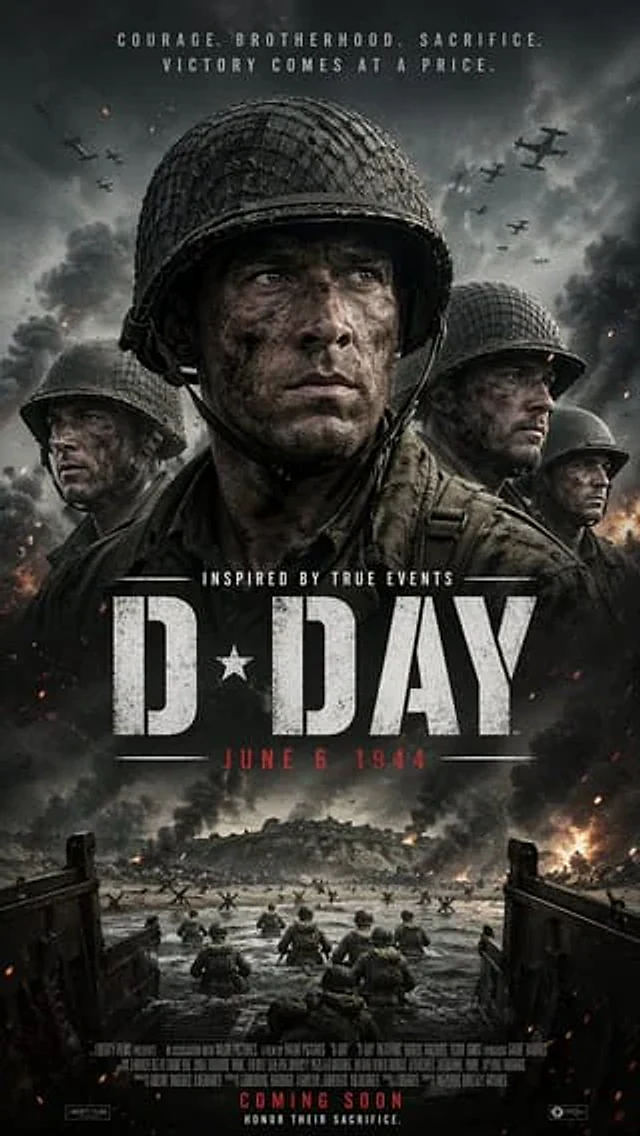 Example generated from “WWII D-Day Cinematic Poster”