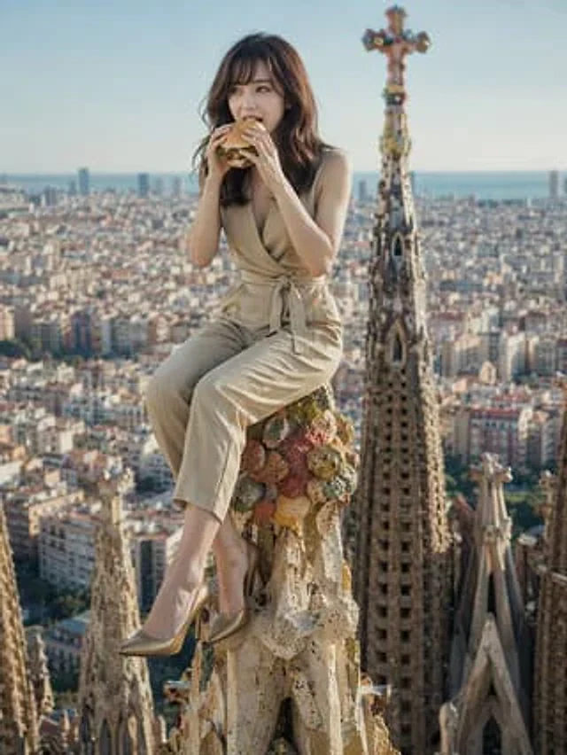 Example generated from “Surreal Landmark Dining Portrait”