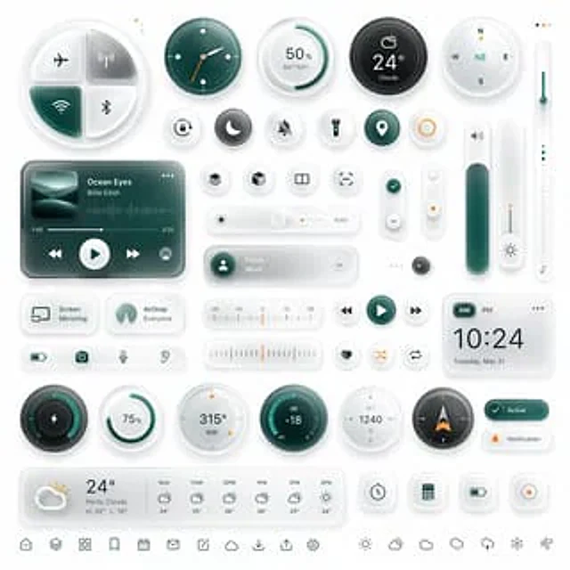 Example generated from “Glassmorphism Smart UI Kit”
