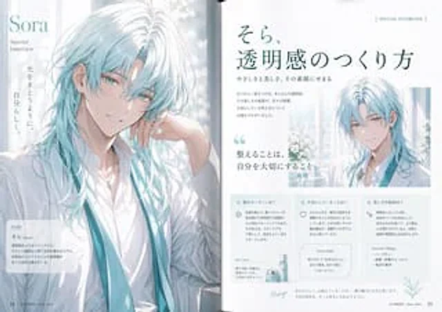 Example generated from “Anime Magazine Interview Spread”