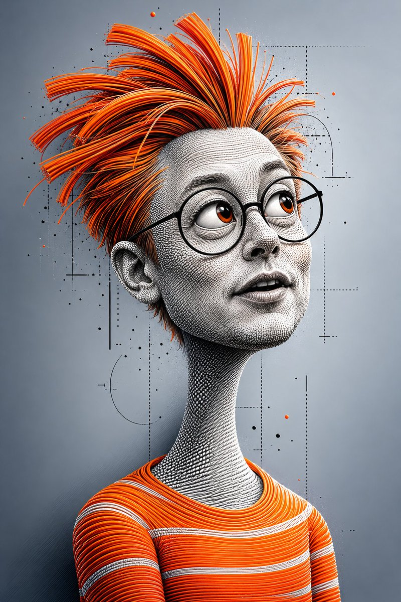 Example generated from “3D Caricature Portrait with Bead Texture — Reference Image Required”