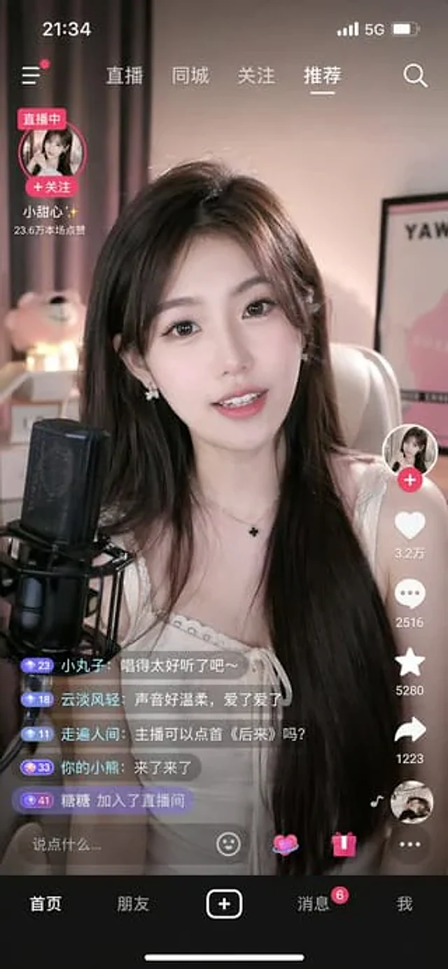 Example generated from “Mobile Live Streaming App Interface”