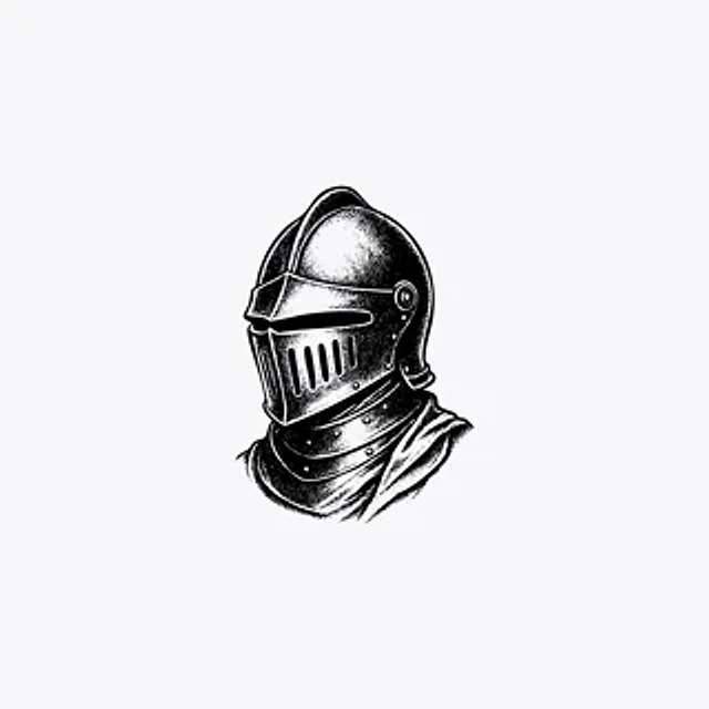 Example generated from “Vintage Knight Helmet Etching”