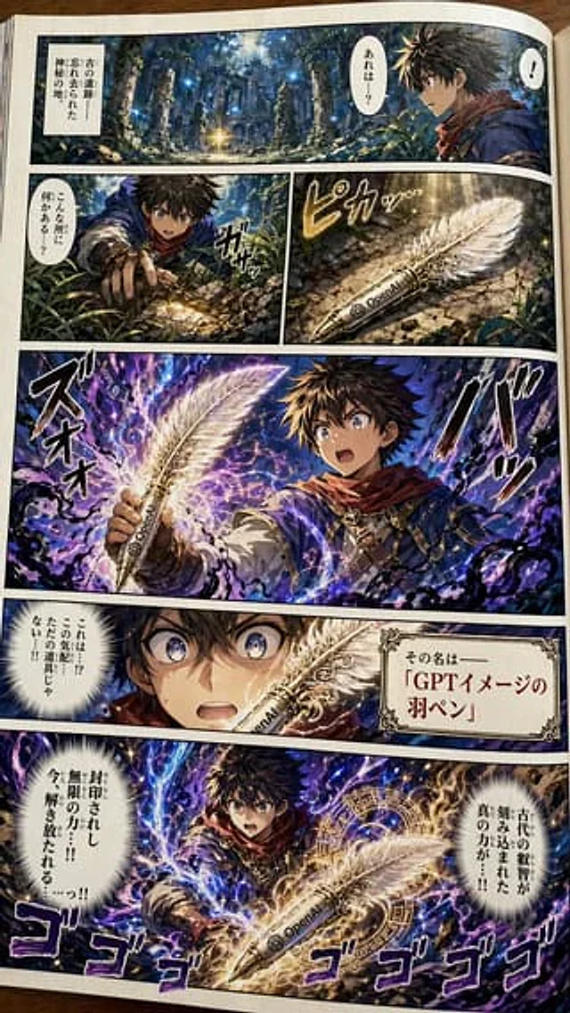 Example generated from “Japanese Shonen Manga Page”