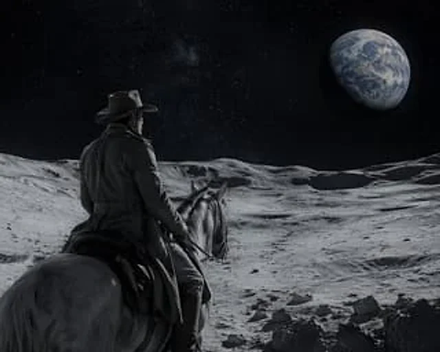 Example generated from “Sci-Fi Western Lunar Rider”