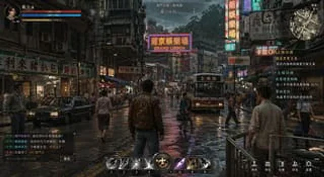 Example generated from “Rainy Neon Macau RPG Screenshot”