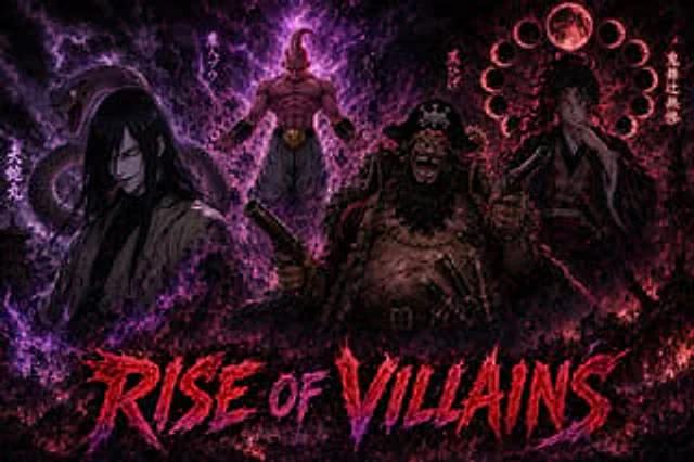 Example generated from “Dark Anime Villains Crossover Poster”
