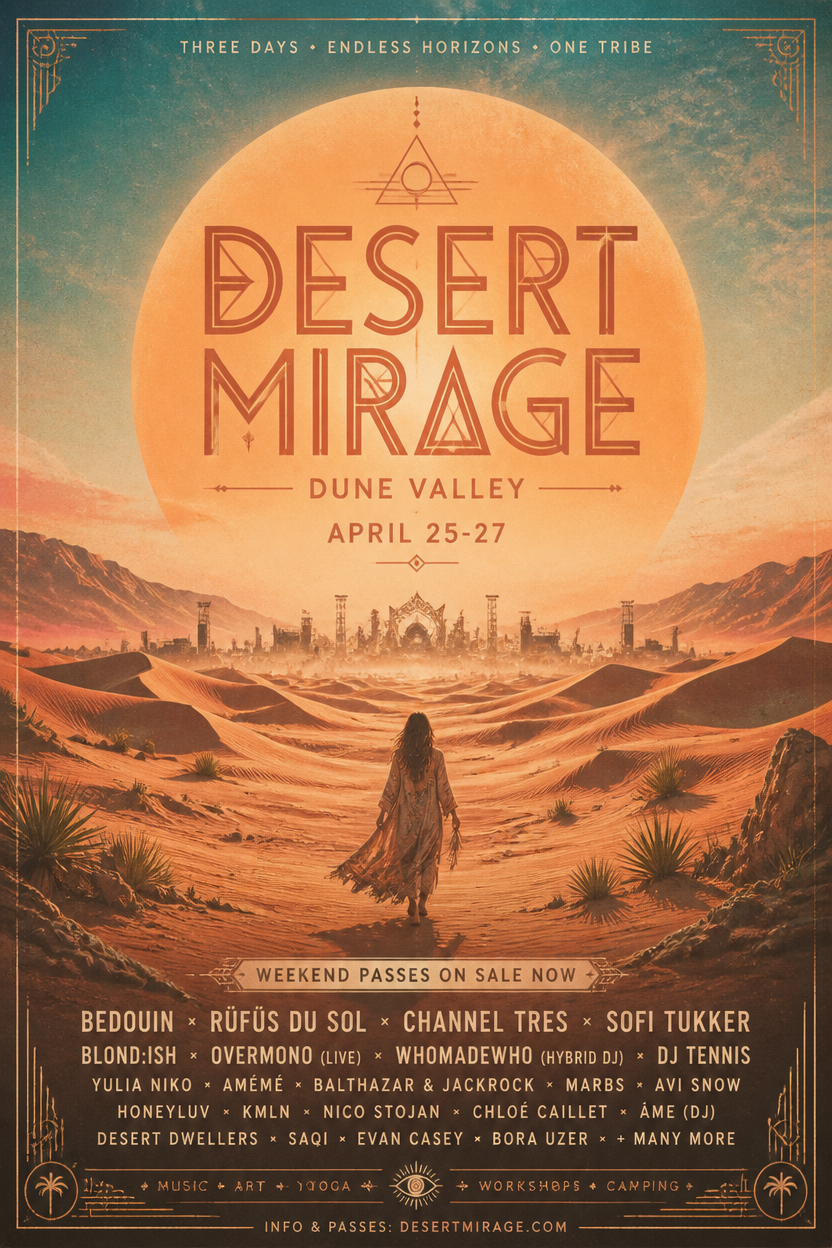 Example generated from “Design illustration · Desert Mirage Festival — API Models · CC BY 4.0”