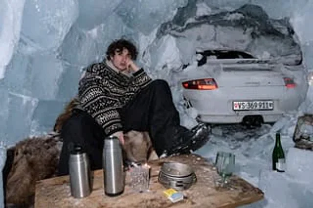 Example generated from “Surreal Ice Cave Flash Photography”