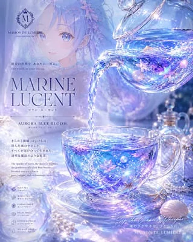 Example generated from “Marine Lucent Fantasy Tea Poster”