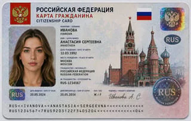Example generated from “Realistic Citizenship Identity Card”