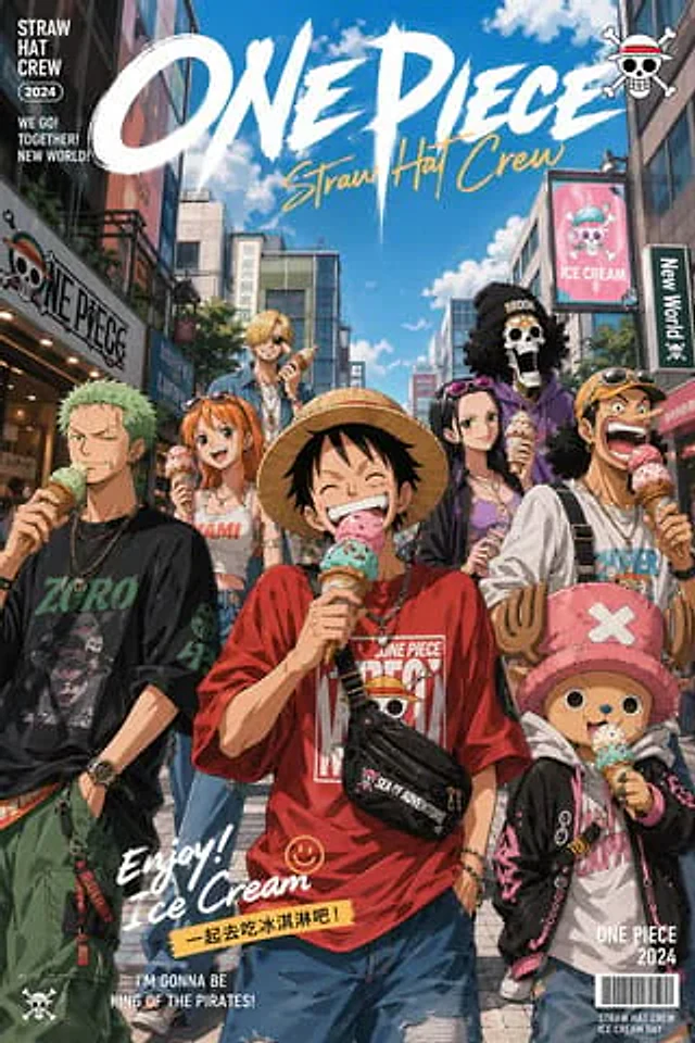 Example generated from “Anime Summer Street Poster”