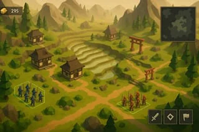 Example generated from “Low-poly samurai strategy village”
