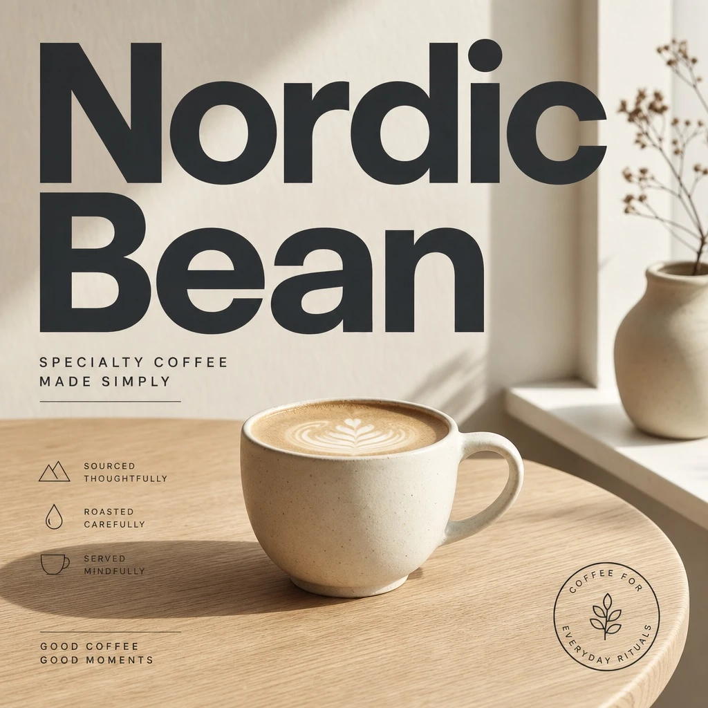 Scandinavian coffee shop poster — ClawLabs AI · MIT