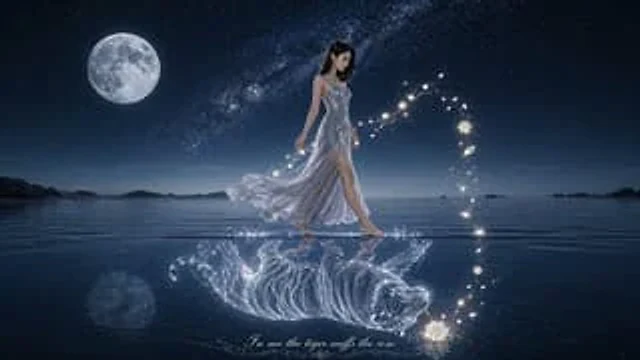 Example generated from “Moonlit Woman and Tiger Reflection”