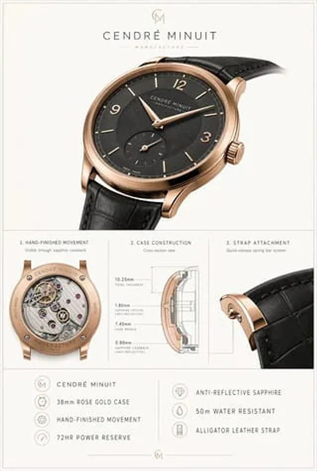Example generated from “Luxury Watch Technical Poster”