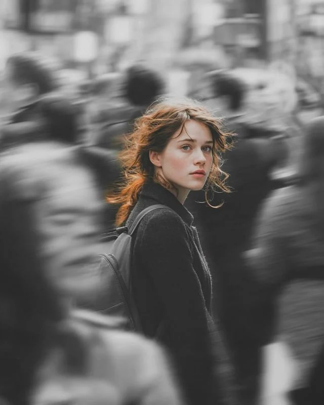 Example generated from “Selective Color Street Photography”