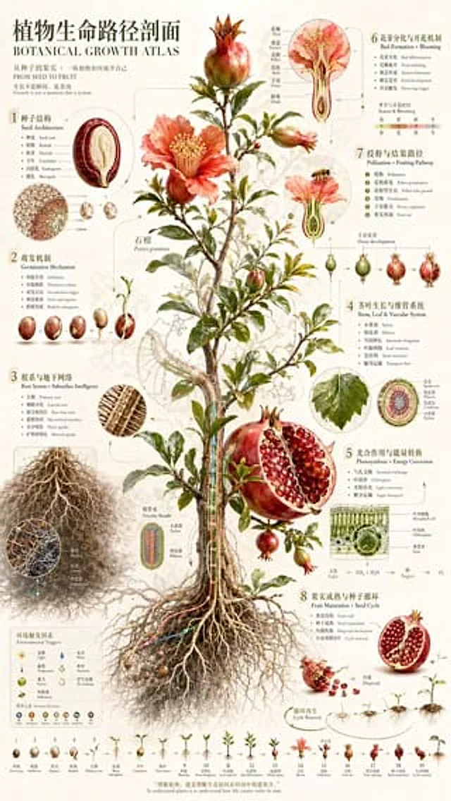 Example generated from “Vintage Pomegranate Growth Atlas”