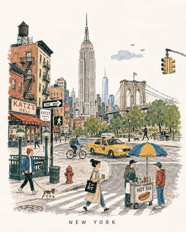 Example generated from “Mid-Century City Travel Picture Book”