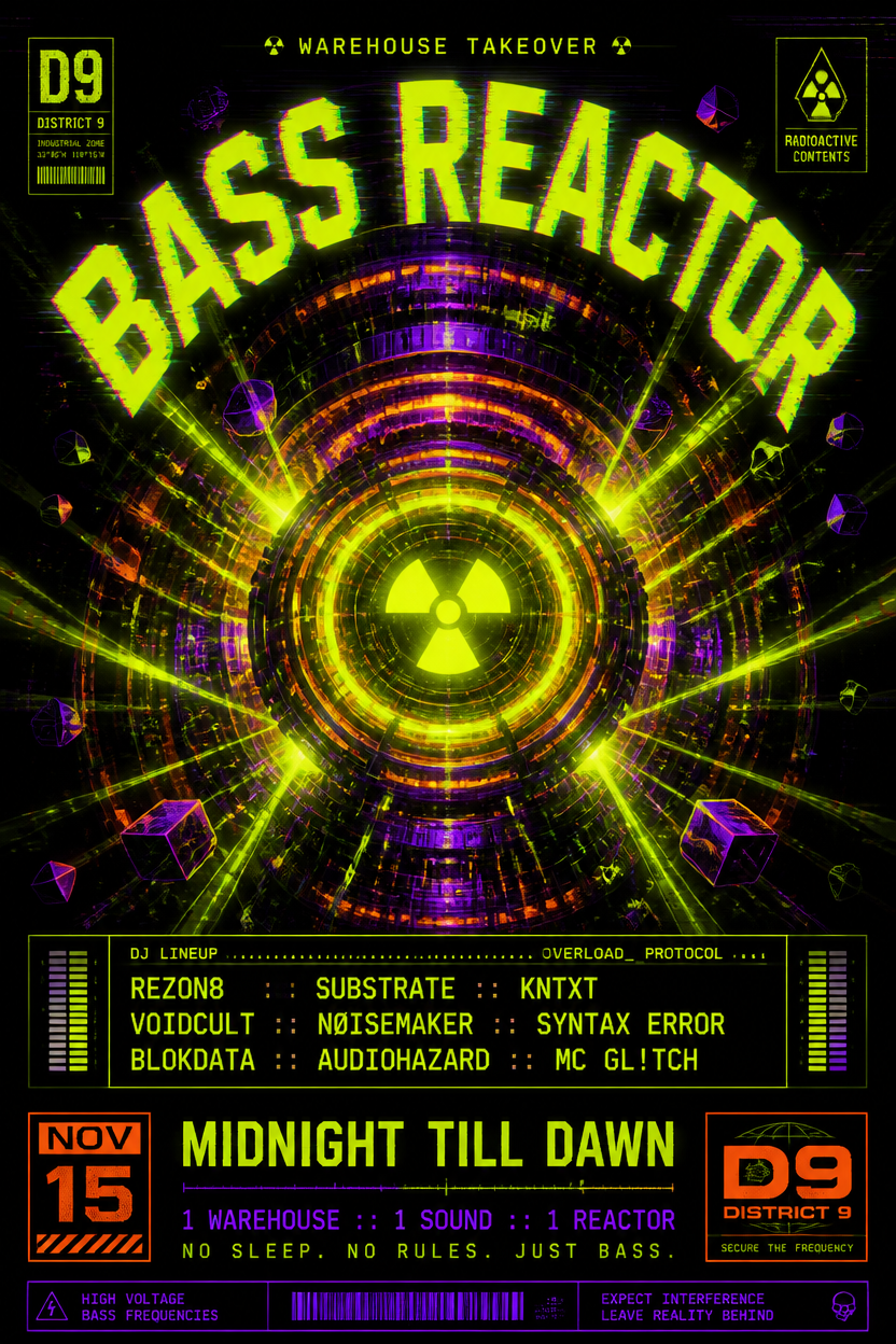 Example generated from “Design illustration · Bass Reactor Rave — API Models · CC BY 4.0”