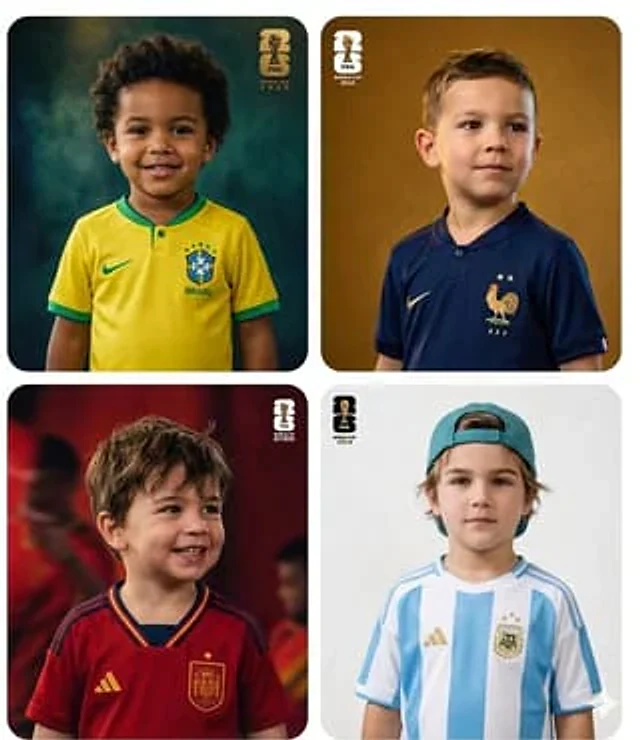 Example generated from “World Cup Children Football Portraits”