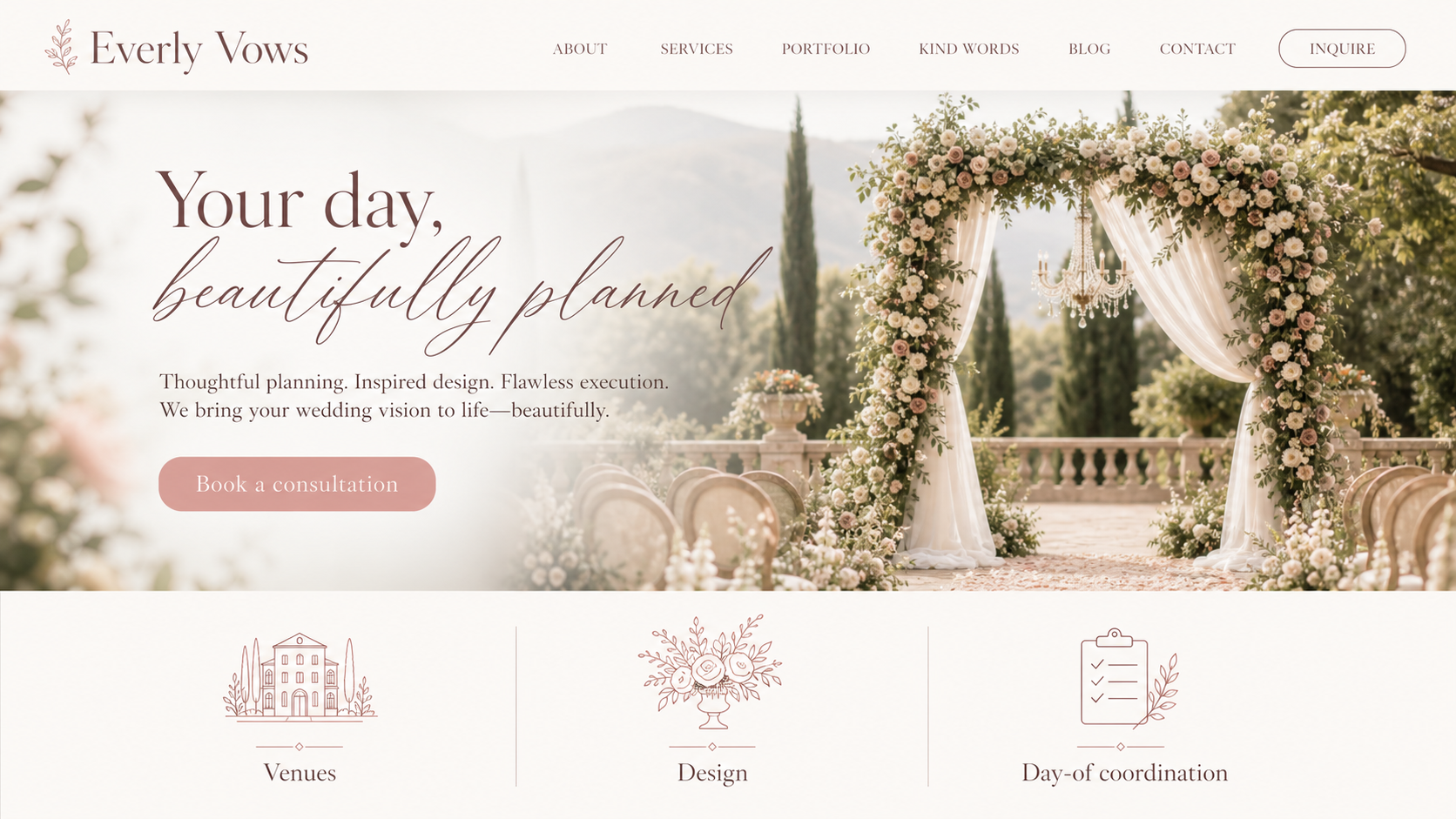 Example generated from “Design illustration · Wedding Planner Landing — API Models · CC BY 4.0”