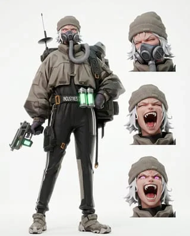 Example generated from “Futuristic Tactical Character Sheet”