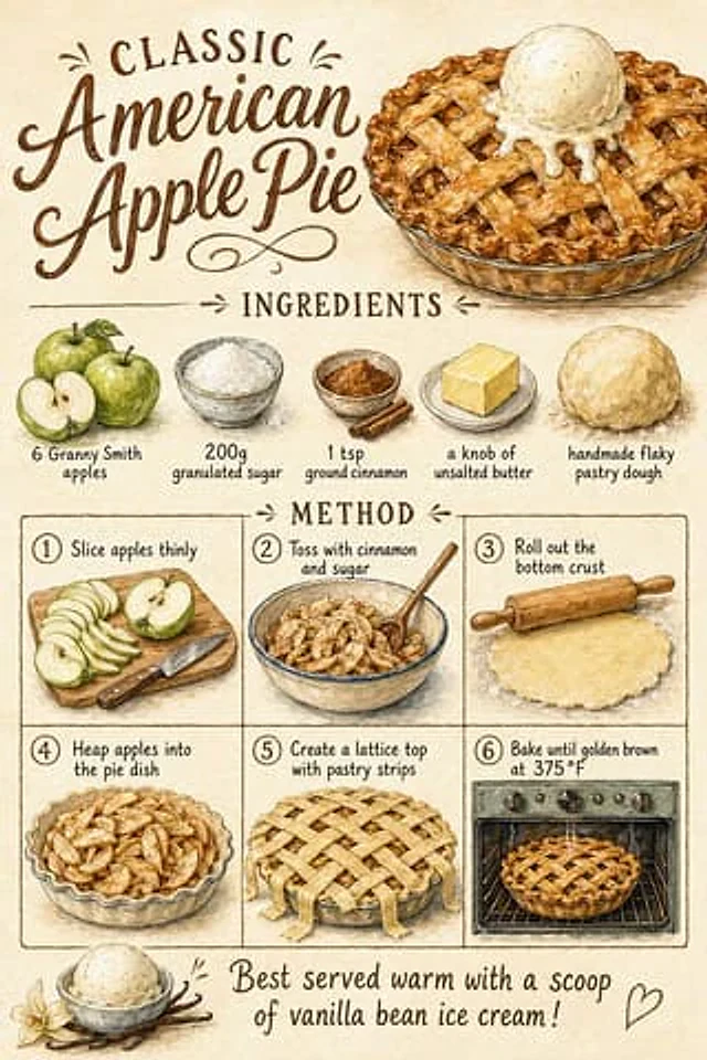 Example generated from “Vintage Apple Pie Recipe Poster”