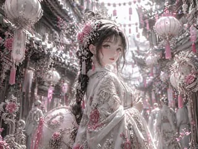 Example generated from “Pastel Pink and Silver Ornate Style Transfer”