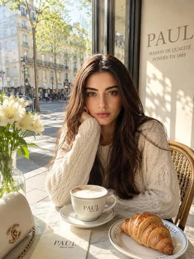 Example generated from “Luxury Parisian Cafe Fashion Photo”