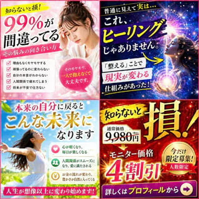Example generated from “Japanese Four-Panel Healing Ad Collage”