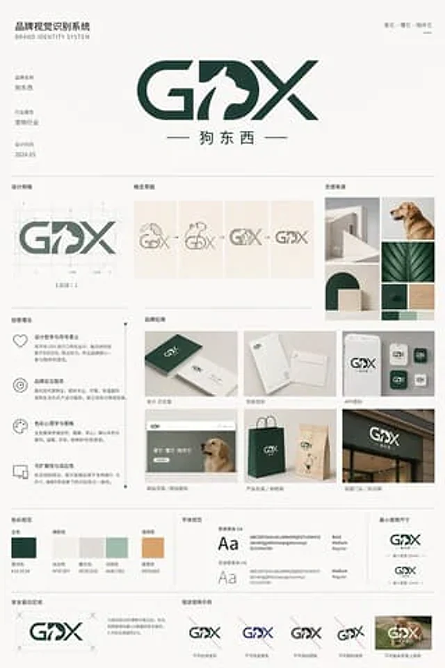 Example generated from “Pet Brand Identity System Board”