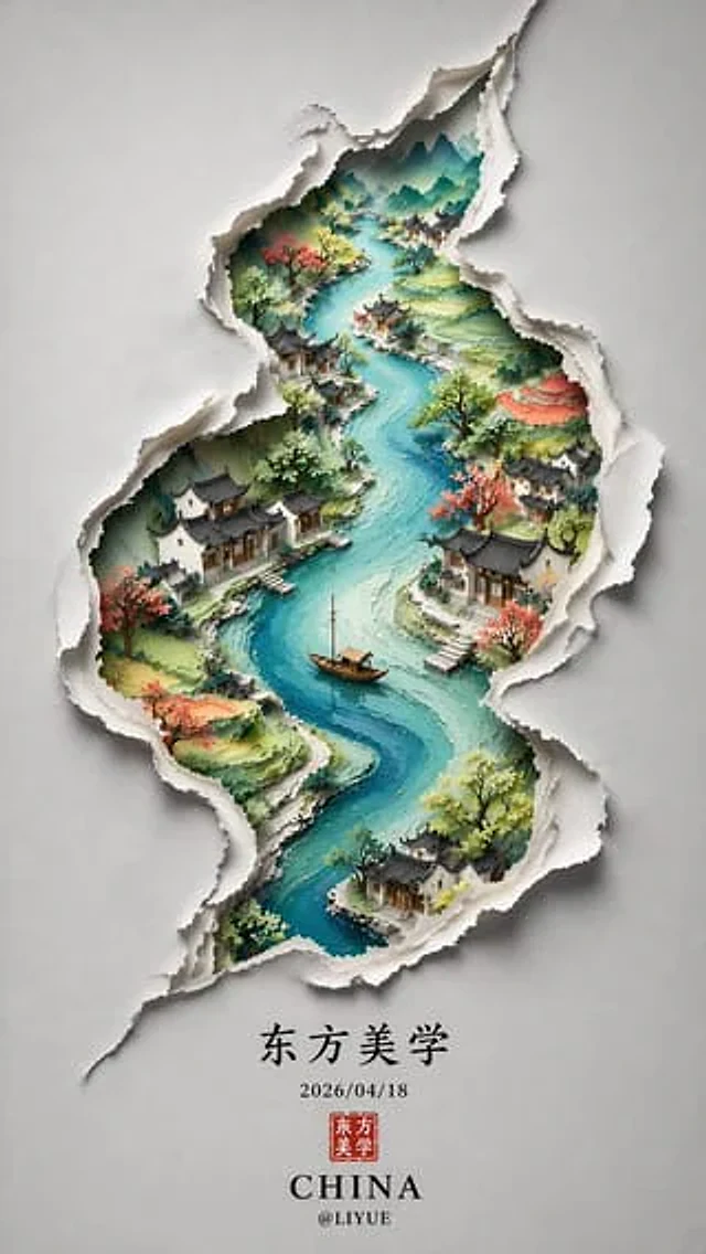 Example generated from “Chinese Minimalist S-Shaped Poster”