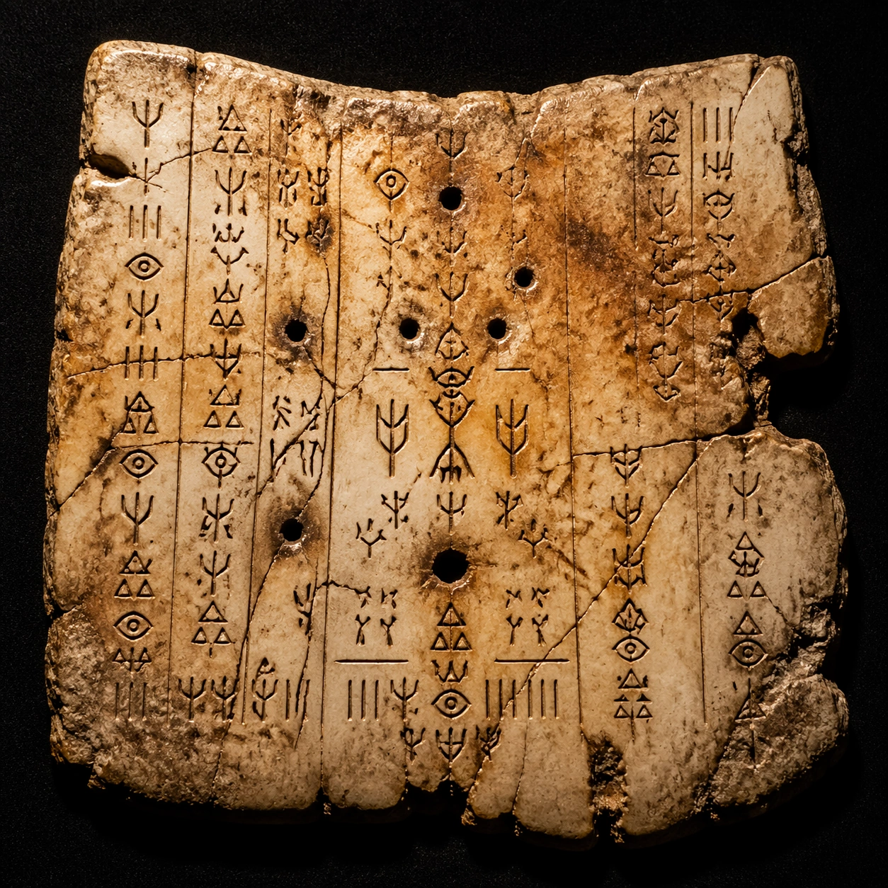 Fictional Oracle-Bone Artifact — ChaosRealmsAI · MIT