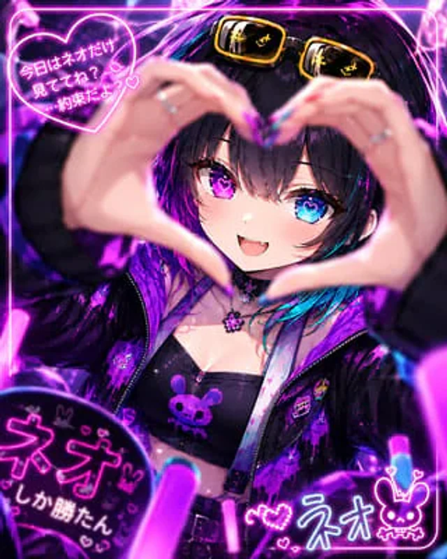 Example generated from “Neon Anime Idol Fan Poster”