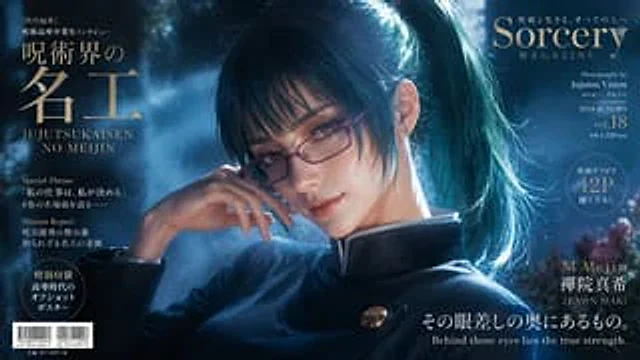Example generated from “Sorcery Magazine Anime Cover”