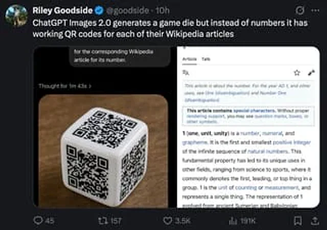 Example generated from “Tweet Screenshot of QR Code Dice Demo”