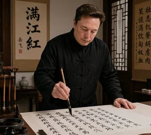 Example generated from “Photorealistic Calligraphy Scholar Scene”