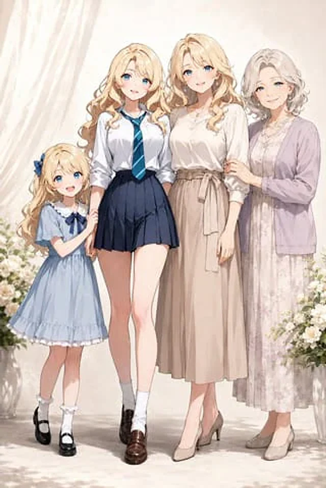 Example generated from “Four-Generation Family Portrait Prompt”