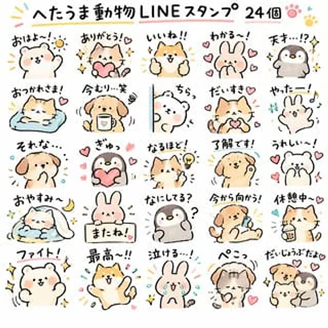 Example generated from “Quirky Animal Sticker Set”