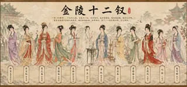 Example generated from “国风工笔八仙长卷插画”