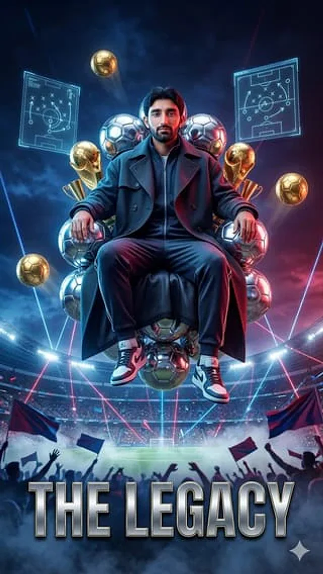 Example generated from “Floating Football Legacy Throne Poster”