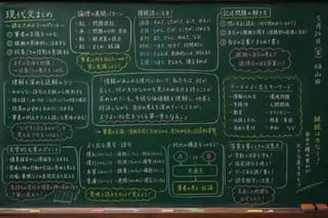 Example generated from “Japanese Classroom Chalkboard Notes”