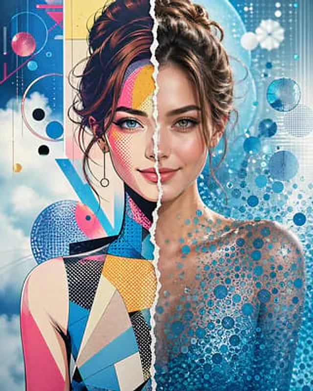 Example generated from “Split Style Artistic Portrait”