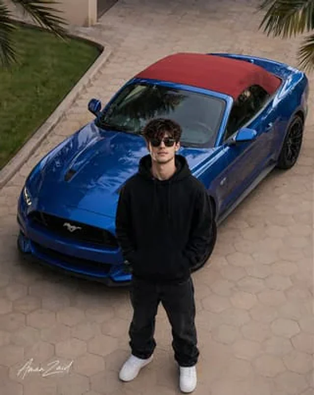 Example generated from “Cinematic portrait of a man with a Ford Mustang”