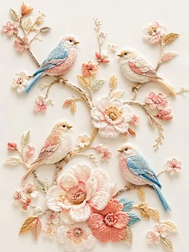 Example generated from “Exquisite Relief Embroidery Illustration”